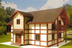 Каркасно-панельный дом П-164